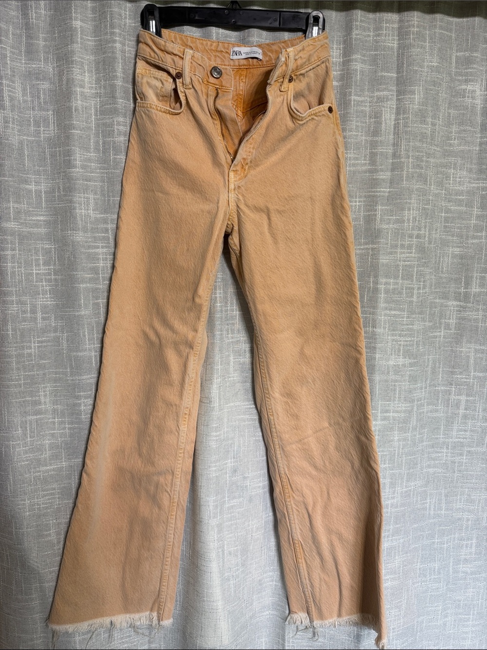 Zara Peach Wide-Leg Jeans